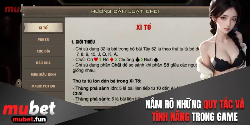 Nắm rõ những quy tắc và tính năng trong game